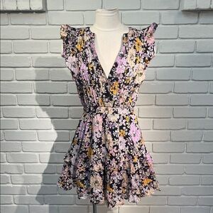 Floral Ruffle Sleeve Dress Steve Madden